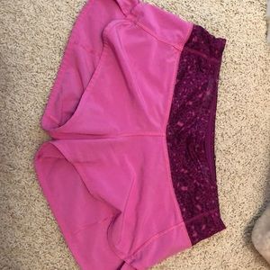 Pink lululemon shorts size 2